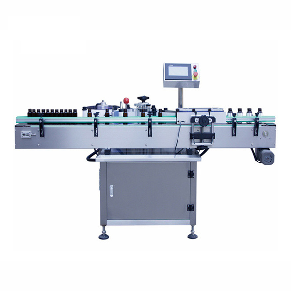 Etiquetadora automàtica d’ampolles rodones verticals